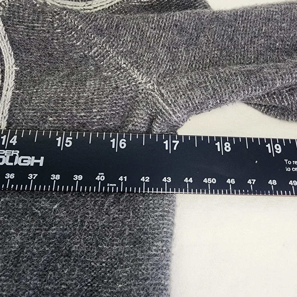 Eddie Bauer Womens Nordic‎ Fair Isle Sweater Gray Lagenlook Gorpcore Indie Small